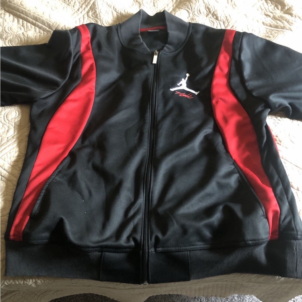 Jordan Black and Red Varsity Bomber Jacket
